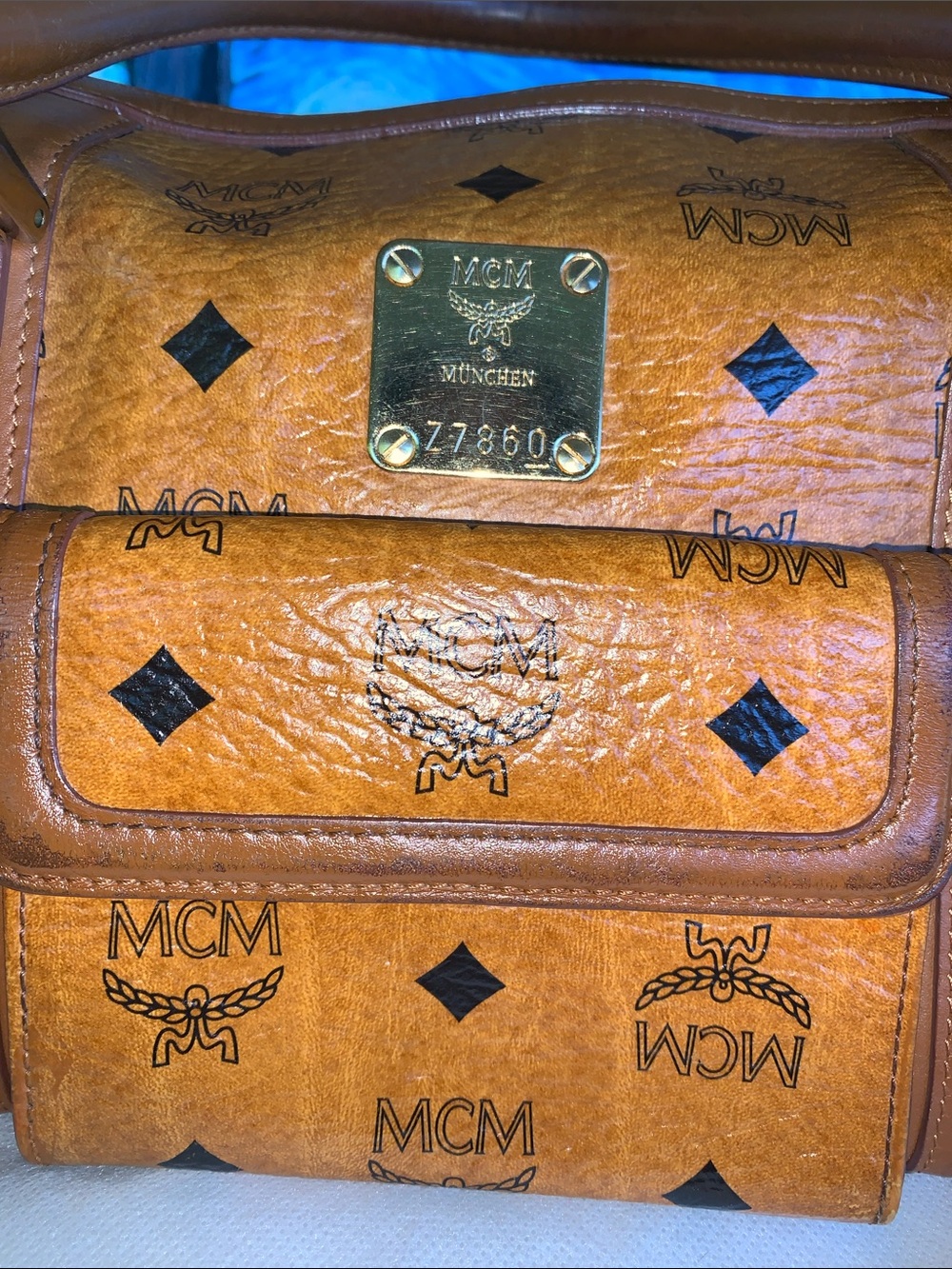 MCM Cognac Boston. with Charm - Picture 7 of 16